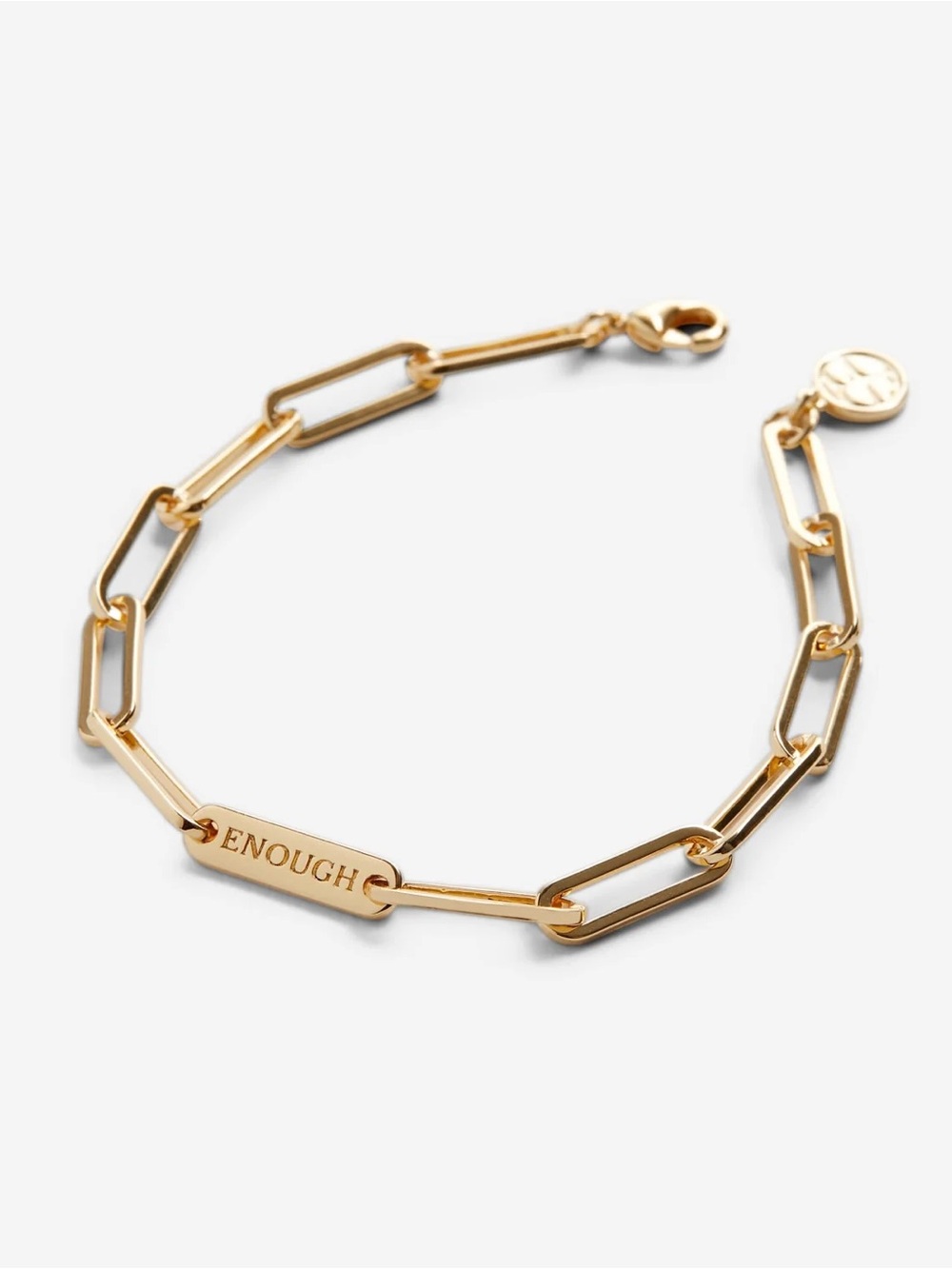 Bryan Anthonys Gold 'ENOUGH' Link Bracelet - Women Jewelry
